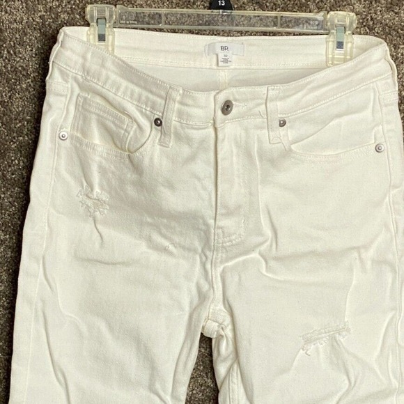 BP. Men's White Distressed Skinny Jeans Size 32 Stretch Denim - Picture 2 of 14